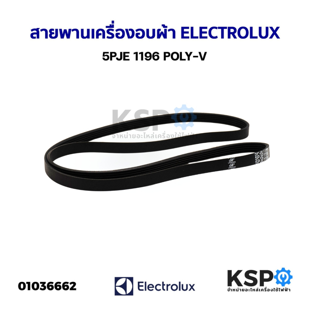 สายพานเครื่องอบผ้า ELECTROLUX อิเล็กทรอลักซ์ 5PJE 1196 POLY-V อะไหล่เครื่องซักผ้า