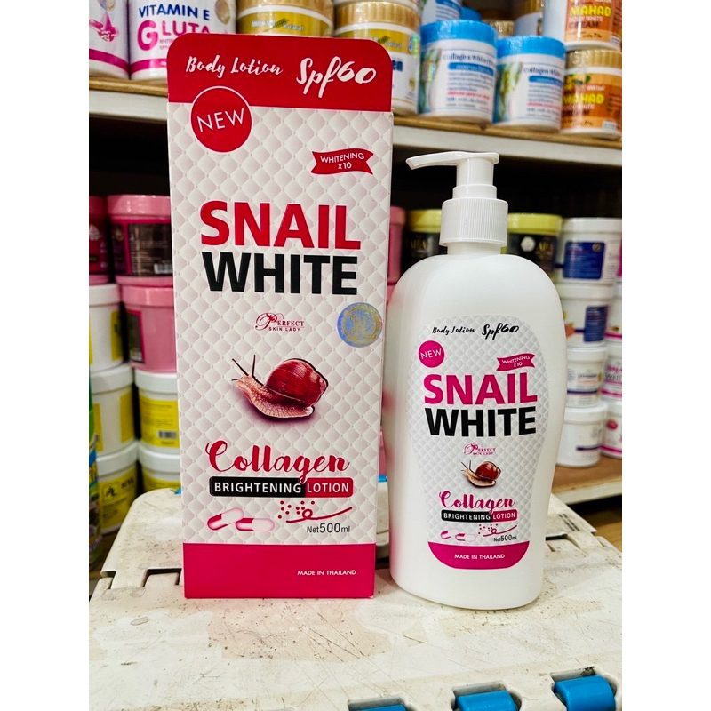 Snail white collagen brightening lotion 500ml. สเนลไวท์ คอลลาเจน ไบร์ทเทนนิ่ง สเนลตาราง 500ml