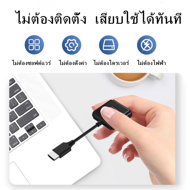 [ ส่งจากไทย❗️]   4K HDMI Wireless Transmitter Receiver   ของแท้มีประกัน ภาพคมชัดไร้สาย   ติดตั้งง่าย Plug & Play   TZR