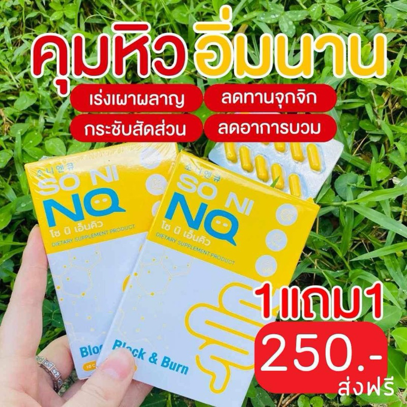 ผลิตภัณฑ์เสริมอาหาร โซ นิ เอ็นคิว[โปร 1 แถม1] SO NI NQ