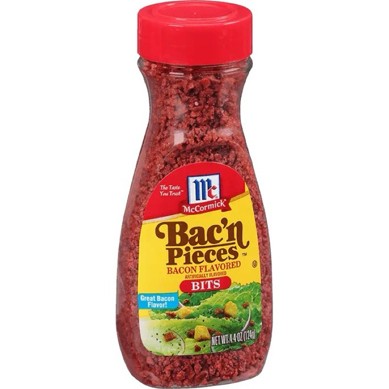 แม็คคอร์มิค แป้งถั่วเหลืองกลิ่นเบคอน [สูตรเจ]  124 กรัม McCormick Bacon Bits 124 g