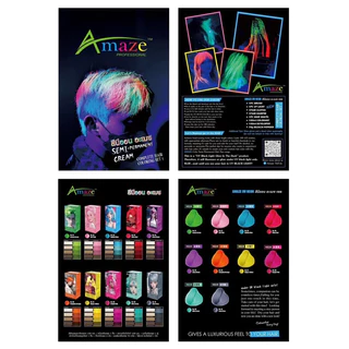 Amaze professional สีย้อมผมนีออน สีย้อมผมสะท้อนแสง ครีมฟอกสีผม อะเมซ 100ml.