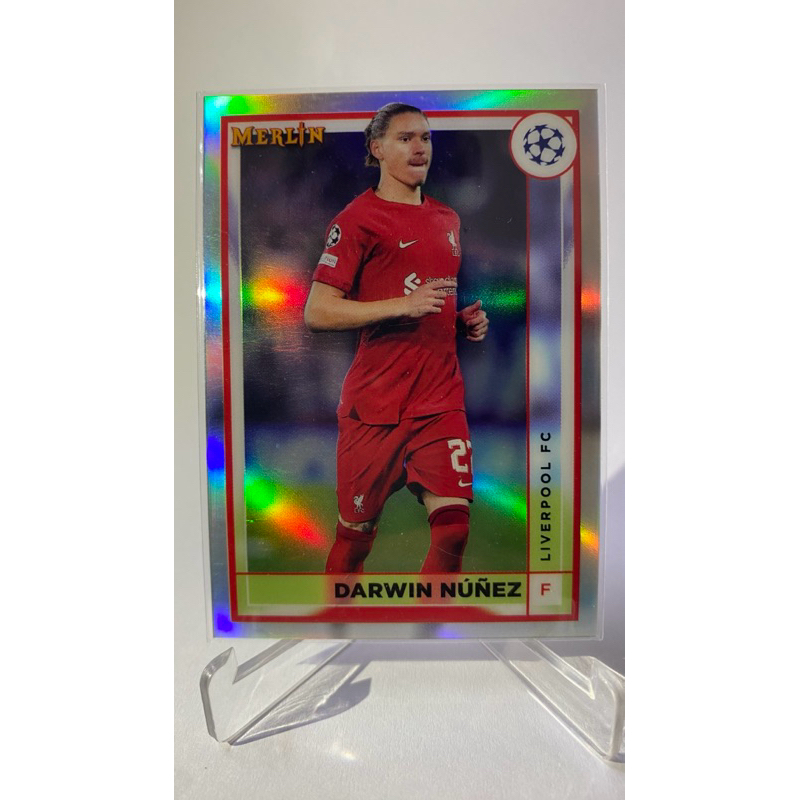 การ์ดนักฟุตบอล Darwin Nunez (refractor) TOPPS MERLIN 2023