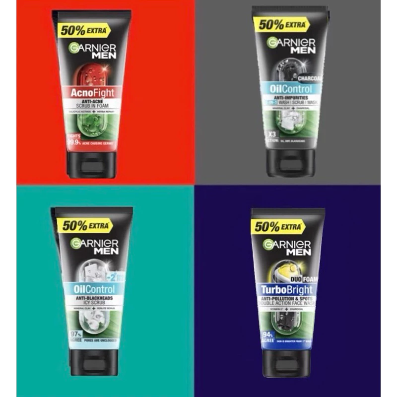 การ์นิเย่ เมน โฟม 150มล GARNIER MEN FOAM โฟมล้างหน้า โฟมผู้ชาย