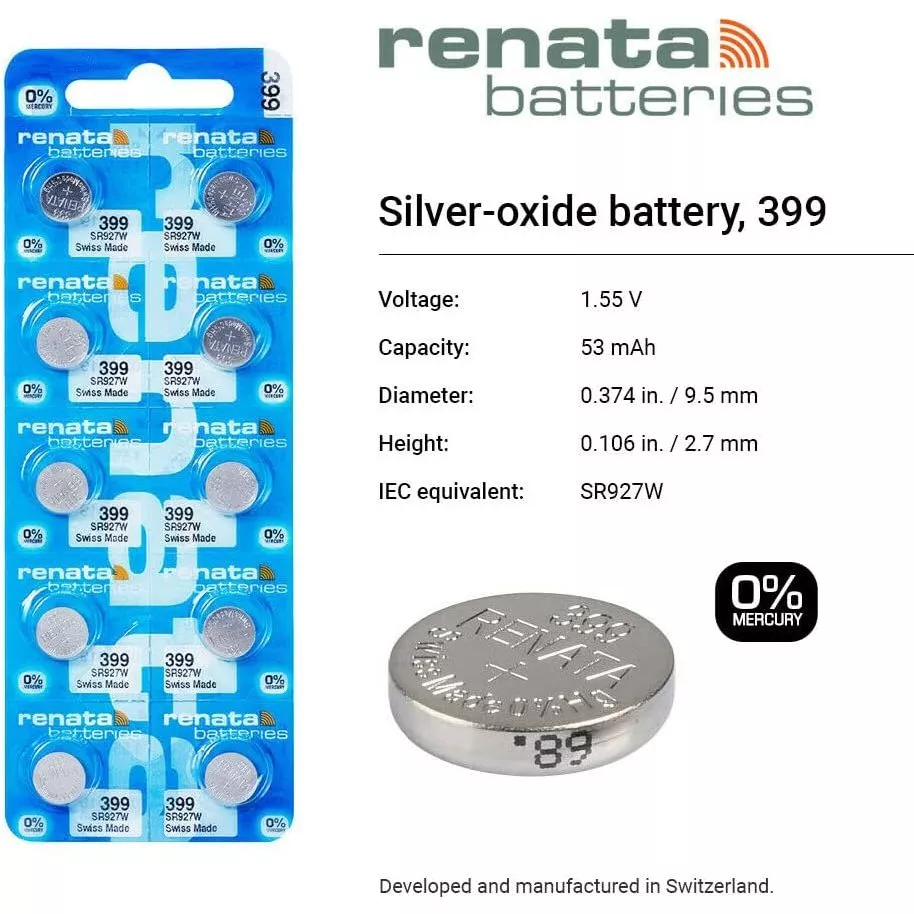ถ่านนาฬิกา RENATA 399 / SR927W 1.55V thumbnail 4