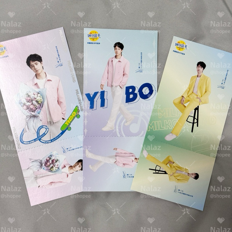 พร้อมส่ง✨ โปสการ์ด โพลารอยด์ Wang Yibo หวังอี้ป๋อ ของแท้อฟช. (MinuteMaid,AbbysChoice,Baseus,Adolph,B
