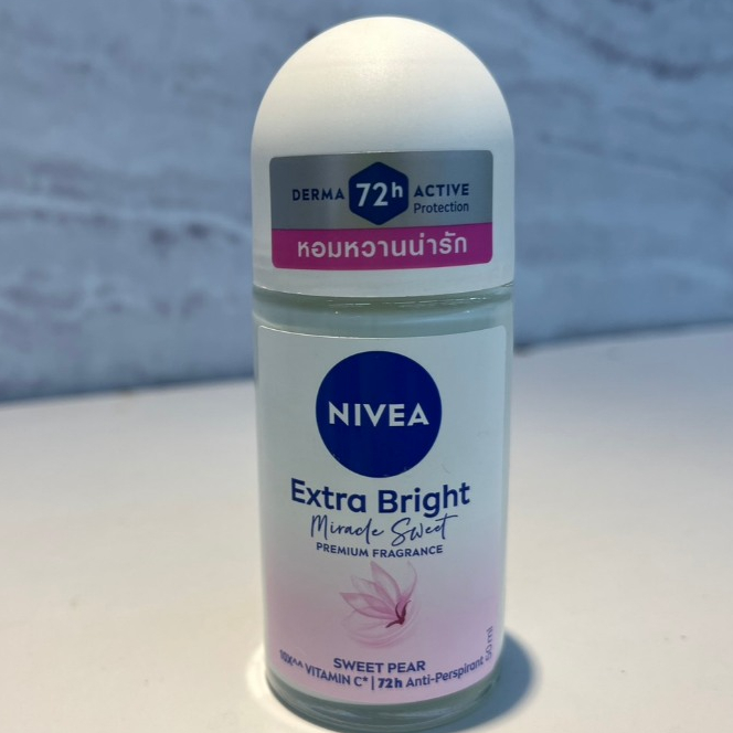 NEVEA นีเวีย เอ็กซ์ตร้า ไบรท์ มิราเคิล สวีท พรีเมียม ฟราแกรนซ์ สวีท แพร์ โรลออน ปริมาณสุทธิ 50 มล.