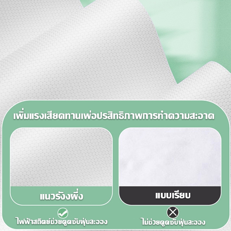 HOMESTIC ไม้ถูพื้นดันฝุ่น ทิชชู่เปียก-แห้ง ผ้าทำความสะอาดพื้น ผ้าถูพื้นแบบแห้ง-เปียก ใช้กับไม้ถูพื้น - รูปที่ 3