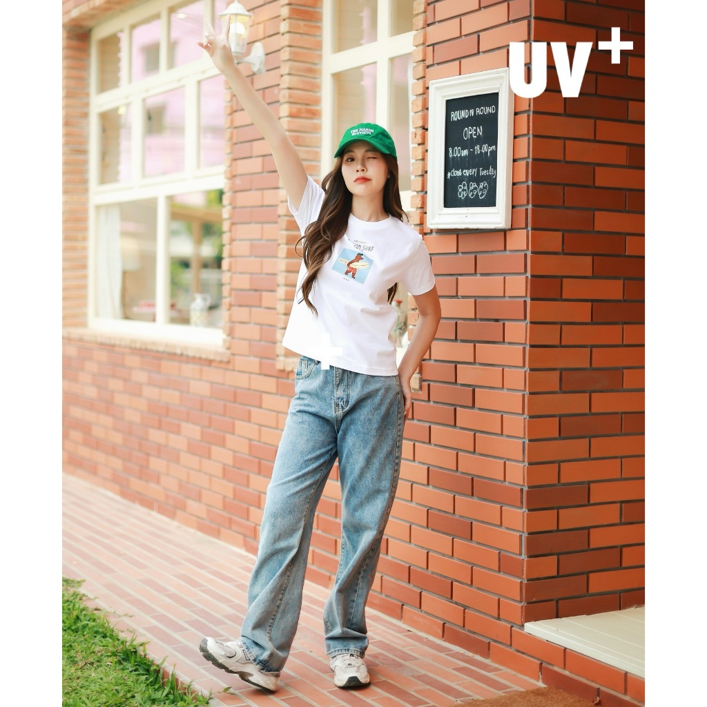 The mason Boutique UV PLUS Women Collection เสื้อยืดคอกลม  สำหรับผู้หญิง กันยูวี กันแสงแดด ฝ้าย 100%