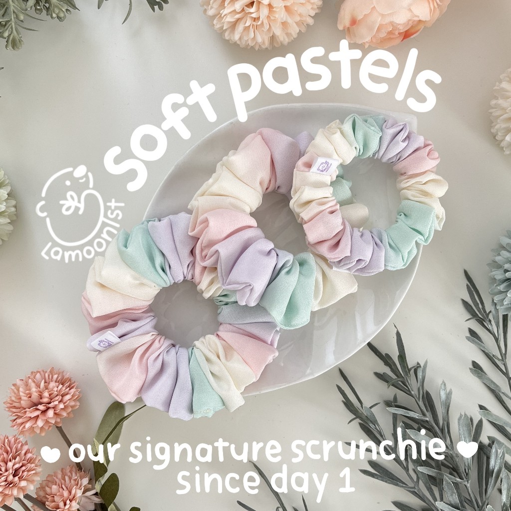 Lamoonist scrunchies • Soft pastels collection