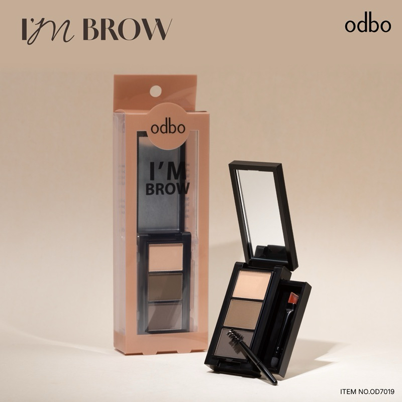 ODBO I’M BROW โอดีบีโอ ไอม โบว ที่เขียนคิ้วแบบฝุ่น 3 เฉดสีในตลับ OD7019 - รูปที่ 7