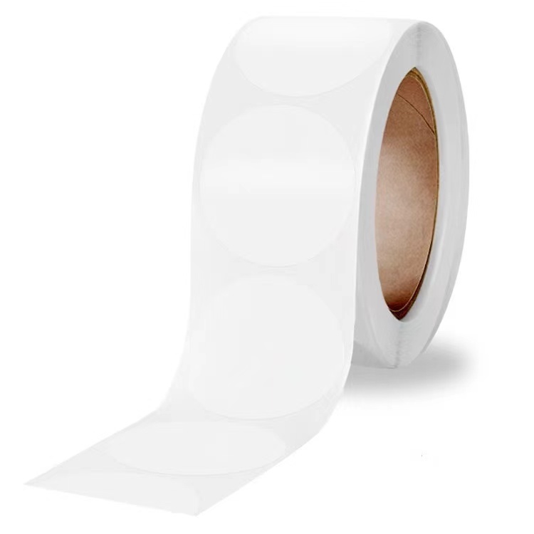 ม้วน500ดวง สติ๊กเกอร์ใส สติ๊กเกอร์ติดกล่อง ติดแก้ว วงกลม PVC กันน้ำ Sticker - รูปที่ 2