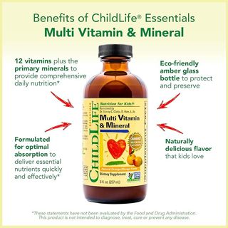 ChildLife, Essentials, Multi Vitamin & Mineral, Natural Oran…