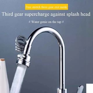 🏠 Universal Faucet Kitchen 3 Mode Gadgets Faucet 360° หมุนกรองขยายหลอดฝักบัวประหยัดน้ําแตะอุปกรณ์ครัว