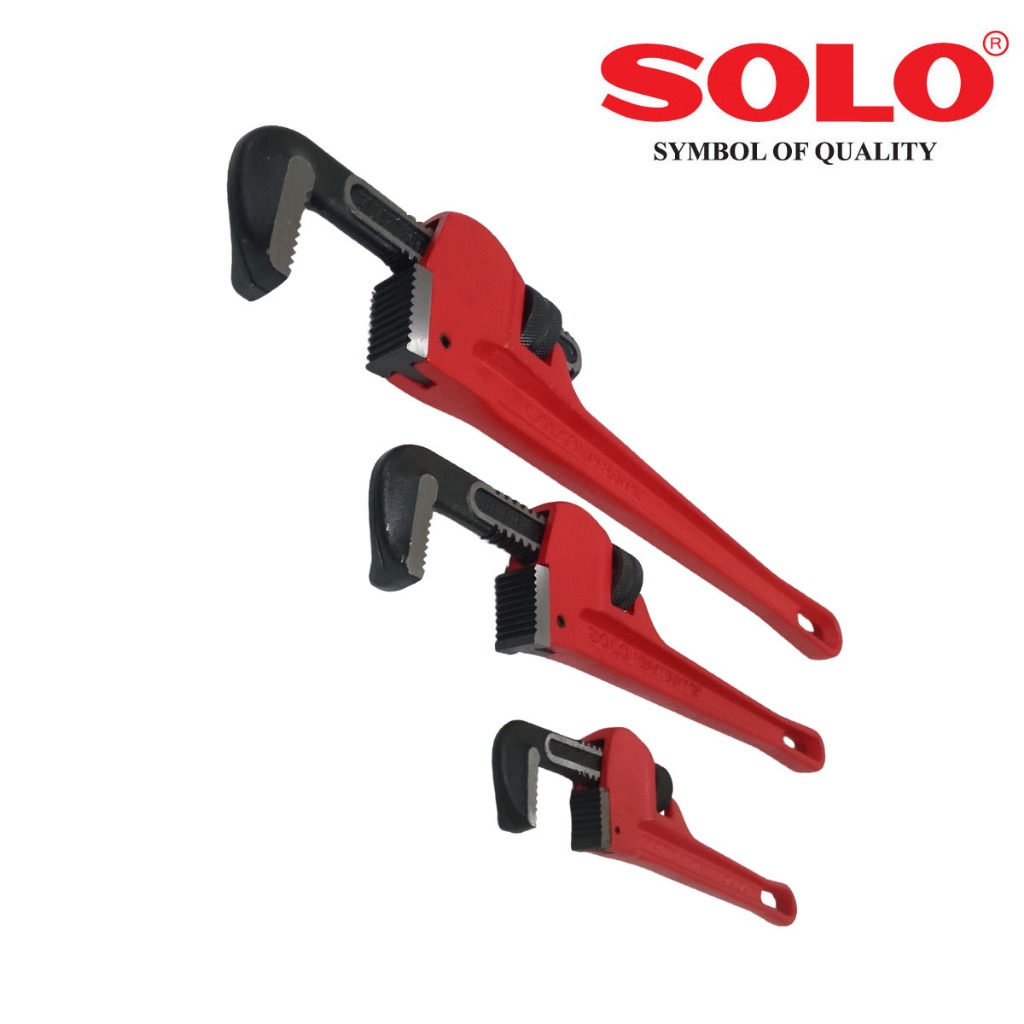 SOLO No.222 คีมขันท่อประปา ประแจจับแป๊บขาเดียว Heavy Duty