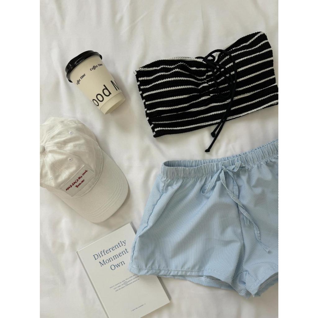 ชุดว่ายน้ำ bikini บิกินี่ ทูพีช ลายทาง ผูกคอ ว่ายน้ําผู้หญิง มีฟองน้ำ beach#0487 - รูปที่ 4