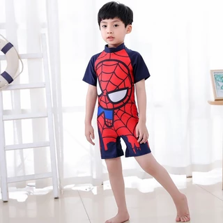 🪐พร้อมส่งด่วน🪐ชุดว่ายน้ำเด็กผู้ชาย ลายสไปเดอร์แมน สบายและเบา แห้งเร็วและเย็นสบาย ชุดว่ายน้ํา