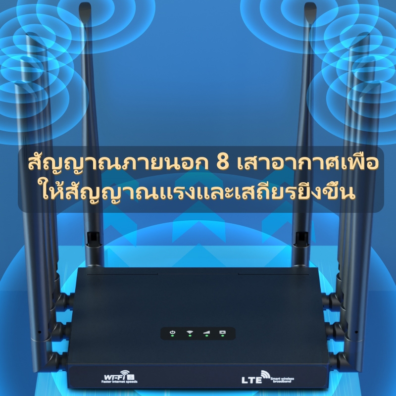 9900Mbps เราเตอร์ใส่ซิม 8 เสาอากาศ Router wifi 5G รองรับ AIS/True/TOT และทุกซิมการ์ด จัดส่งจากไทย ราคา ถูกที่สุด ดีลบีเคเค แกลเลอรีภาพที่ 9