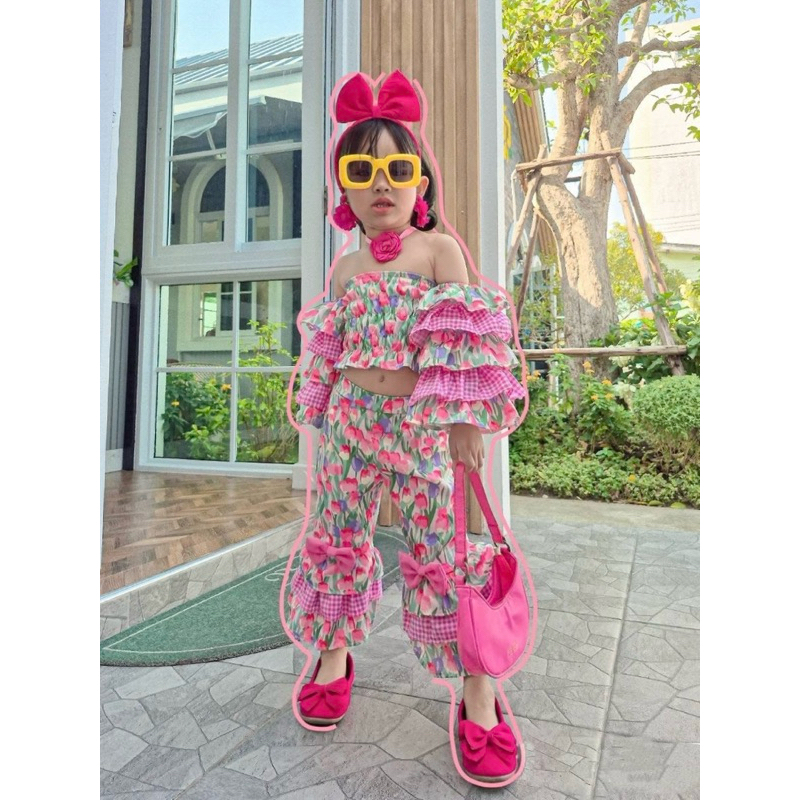 💕เก็บคูปองหน้าไลฟ์ลดเยอะ💕 ชุดเซท 2 ชิ้น ชุดสงกรานต์เด็กผู้หญิง - รูปที่ 3