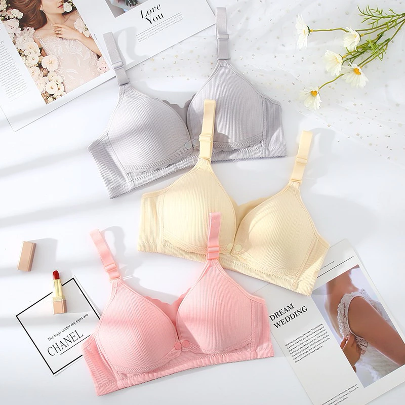 6599👙34-42👙เสื้อในให้นม สีพาสเทล ใส่ปั๊มนมได้ ✅พร้อมส่ง 34-42BC