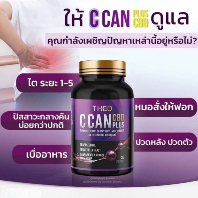 (ของแท้100%) 🍀THEO CCAN PLUS ซี แคน พลัส ผลิตภัณฑ์เสริมอาหาร ( 1 กระปุกบรรจุ 30 แคปซูล ) QCAN