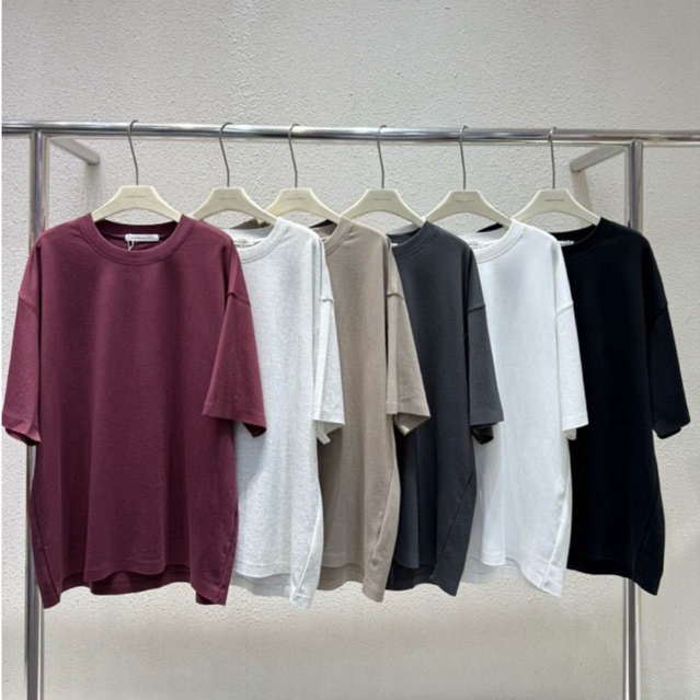 รุ่นใหม่!! 2202 เสื้อยืดคอกลม โอเวอร์ไซส์ ผ้าคอตตอนนุ่ม ใส่สบาย wanwan clothing