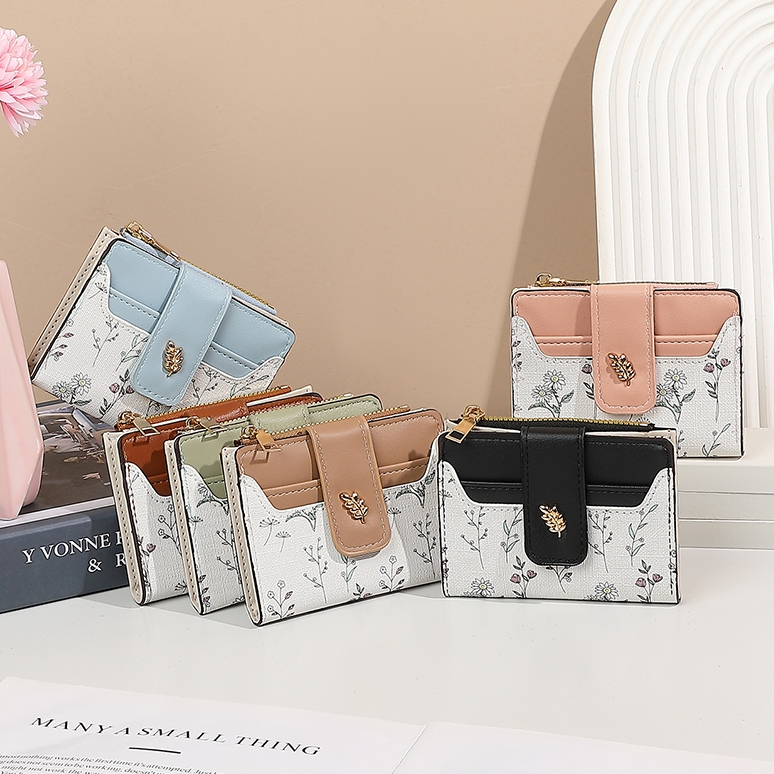 กระเป๋าเงินผู้หญิง PU กระเป๋าใส่เหรียญ กระเป๋าใบเล็กสไตล์สดใส ความรู้สึกหรูหราแฟชั่น