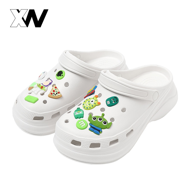 XWbrand  NEW รองเท้าแตะแฟชั้นเสริมส้นเ สวยสับๆ เขียวเหนี่ยวทรัพย์ไปเลยวิ รองเท้าแตะพื้นนิ่มพลาดไม่ได้ คุ้มไม่ไหว ต้องจัด