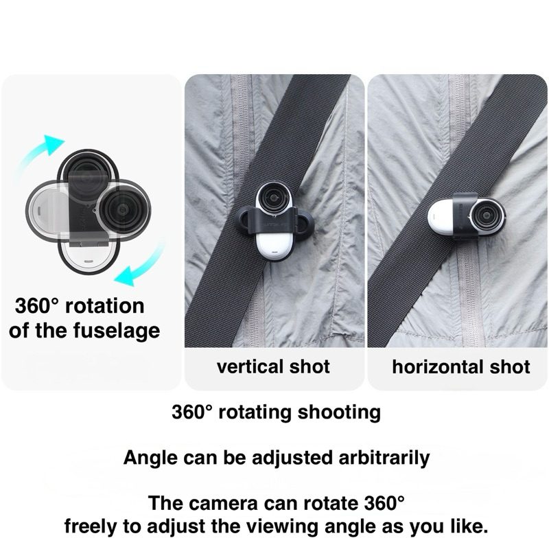 Sunnylife 360 degree backpack clip for Insta360 Go3S , Go3  ตัวหนีบ 360 องศา สำหรับ Insta360 Go3 , Go3S