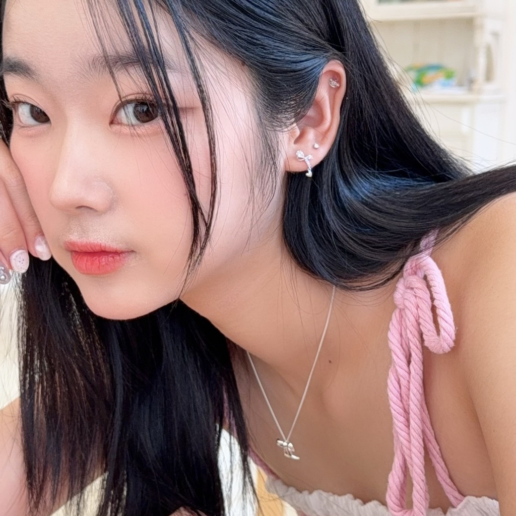 Suwann.na [ราคาต่อเซต] ต่างหู ต่างหูเงินแท้ เซตโบว์ตุ้งติ้ง - รูปที่ 3