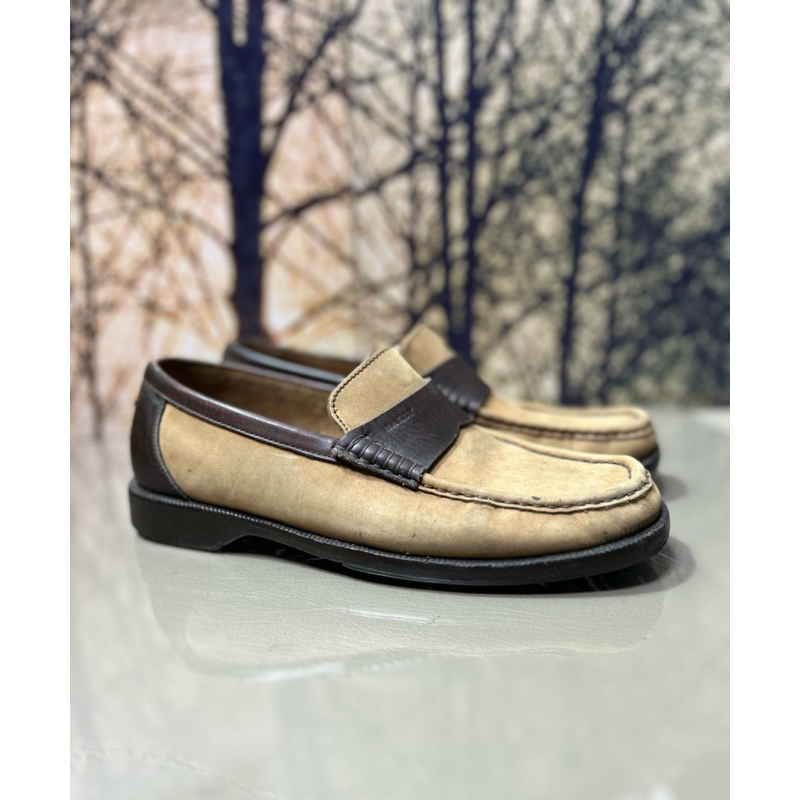 two tone penny loafers made in italy(used)
