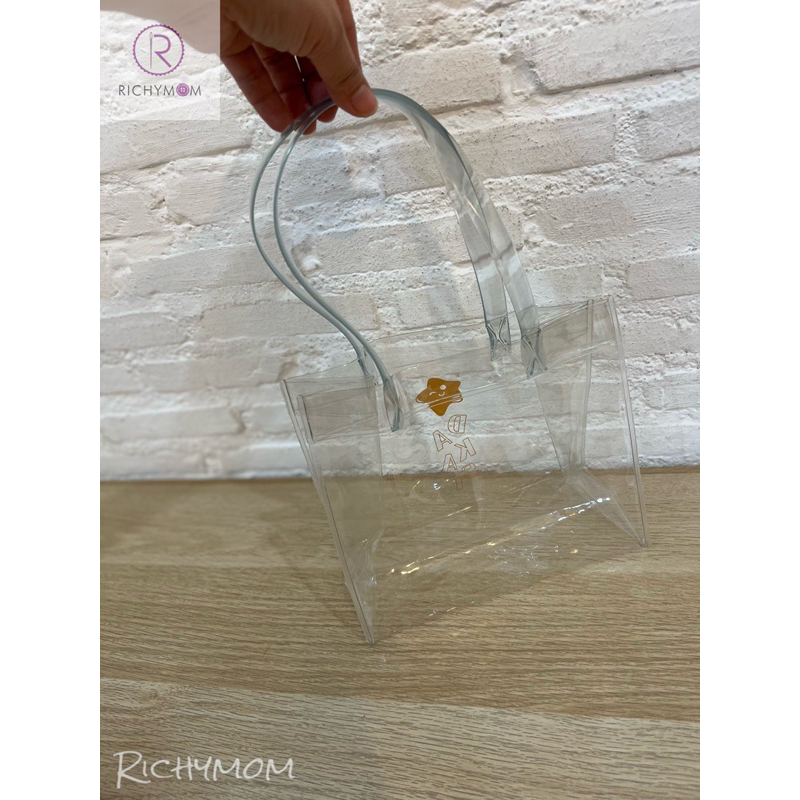 (1 ใบ) Dakasi กระเป๋าใส ใบเล็ก ตัวกระเป๋าขยายข้าง มีฐาน ❌ไม่มีแผ่นรองนะคะ