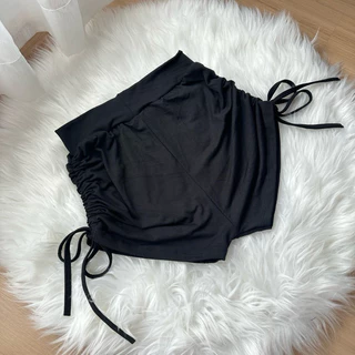 รูดข้าง ถูกที่สุด ✅ กางเกงขาสั้น เอวสูง รูดข้าง XS-XL มีเก็บปลายทาง