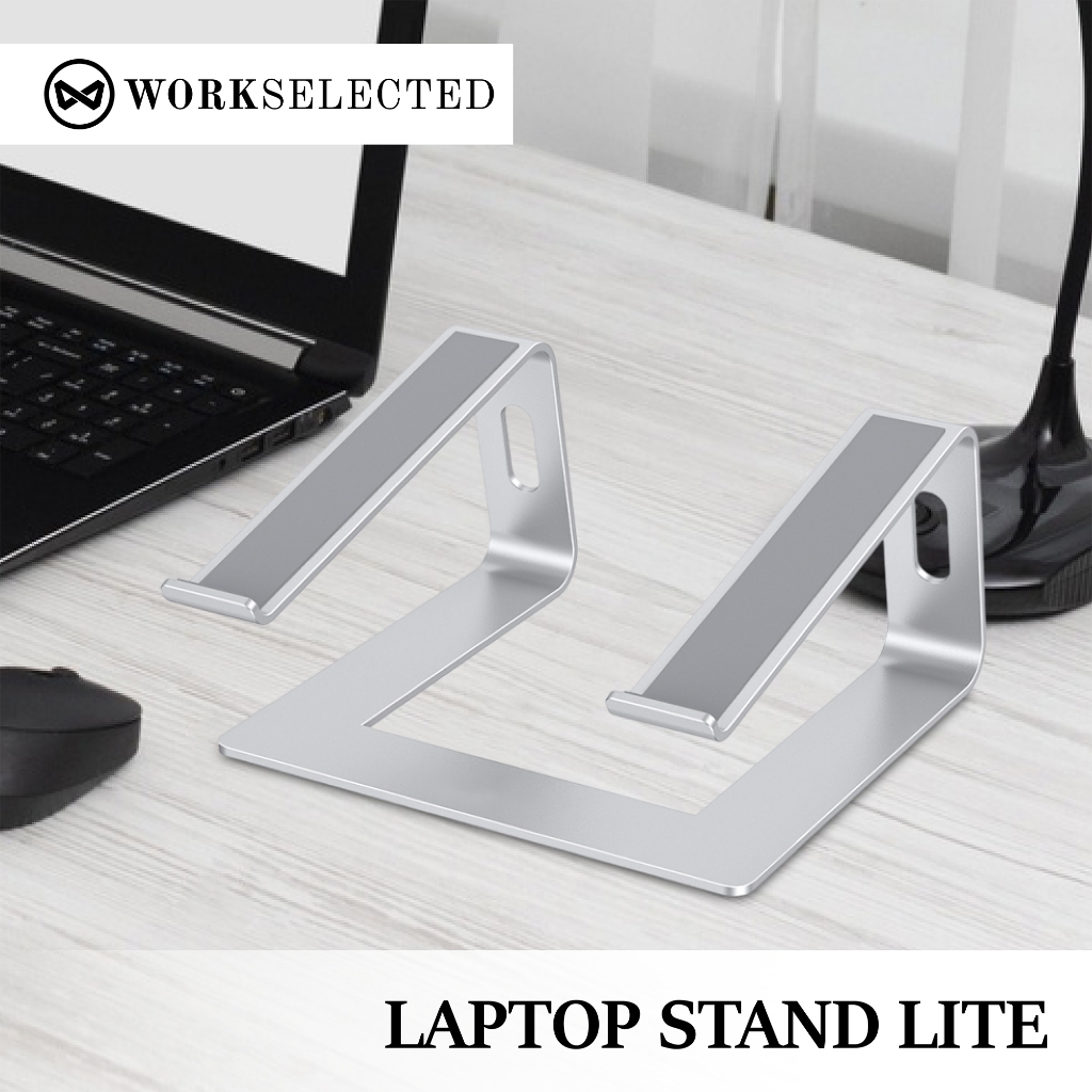 WORK SELECTED Laptop Stand Lite – Minimal & Lightweight (Silver)