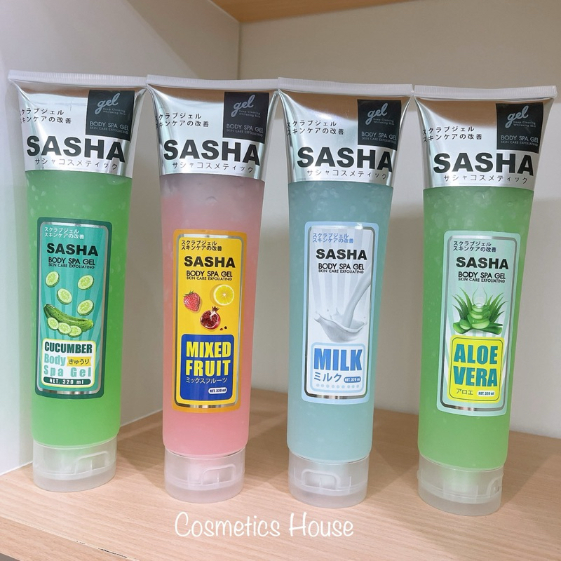 Sasha Body spa gel เจลขัดขี้ไคล ให้หลุดง่าย ผิวขาวเนียนขึ้น ซาซ่า 320 ml