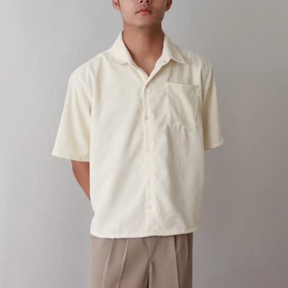 IBB CORDUROY BOXY SHIRTS เสื้อเชิ้ตแขนสั้นผ้าลูกฟูกทรงบ็อคซี่