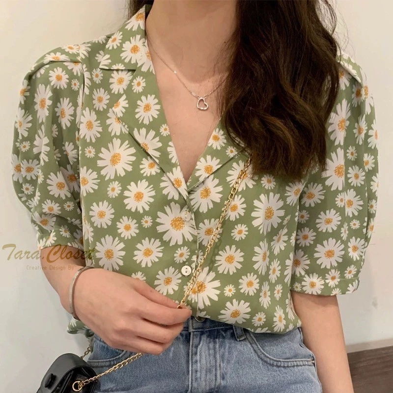 TARA Hawaii เสื้อเชิ้ตลายดอก แขนสั้น กระดุมหน้า ผ้าไหมอิตาลี thumbnail 6