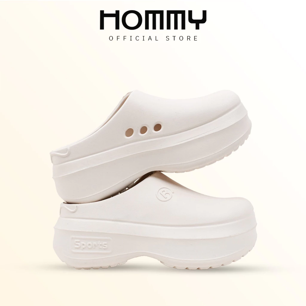 HOMMY_SHOES รองเท้าแตะ รองเท้าหัวโต รองเท้าผู้หญิง กันลื่น พื้นหนา 6 CM.(SH-2)..