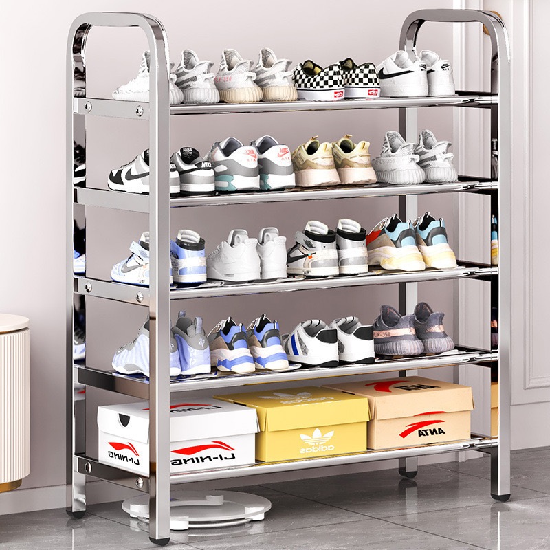 🔥ชั้นวางรองเท้า🔥 [พร้อมส่ง!!]  ชั้นวางรองเท้าสแตนเลส  ปรับขนาดตามต้องการได้ วางได้ 30 คู่ รับน้ำหนัก