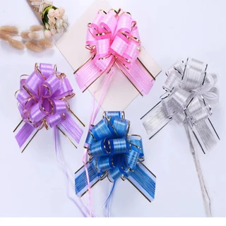 ด่วน โบว์ริบบิ้น DIY ลายเปลือกไม้ ใหม่ล่าสุด ดึงมือดอกไม้ 1 ชิ้น สําหรับงานแต่ง ห่อของขวัญ ขนาดใหญ่