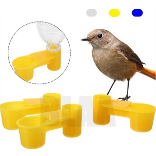 bird น้ําดื่มถ้วยคู่นกชาม waterer เครื่องป้อนน้ำอัตโนมัติพลาสติก สำหรับนก แมว ไก่ นกพิราบ ถ้วยคู่พร้