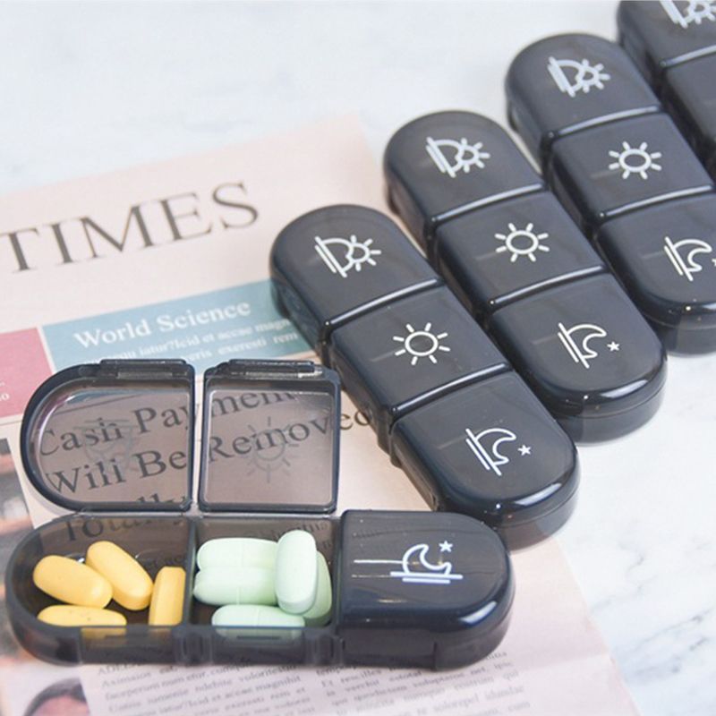 กล่องเก็บยา กล่องยา 7 วัน ขนาดเล็ก พกพาสะดวก กล่องแบ่งยา พลาสติก กันแสง จุของได้เยอะ เหมาะกับเดินทางและใช้งานประจำวัน - รูปที่ 4