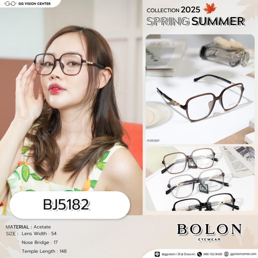 BOLON​​ Eyewear รุ่น Napa รหัส BJ5182 แว่นตาโบลอน Collection Spring/Summer 2025 by GG VISION CENTER 