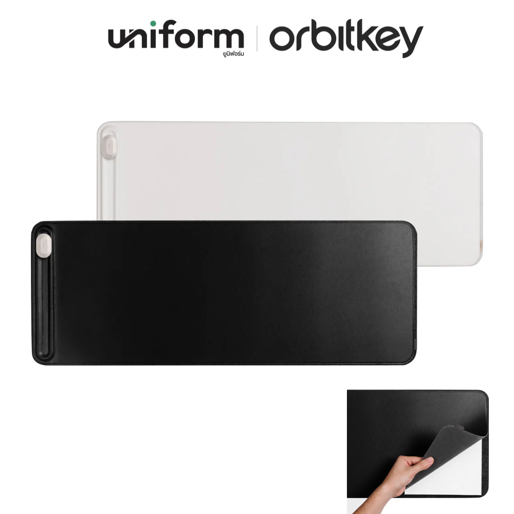 ORBITKEY Desk Mat Slim - Black/ Stone