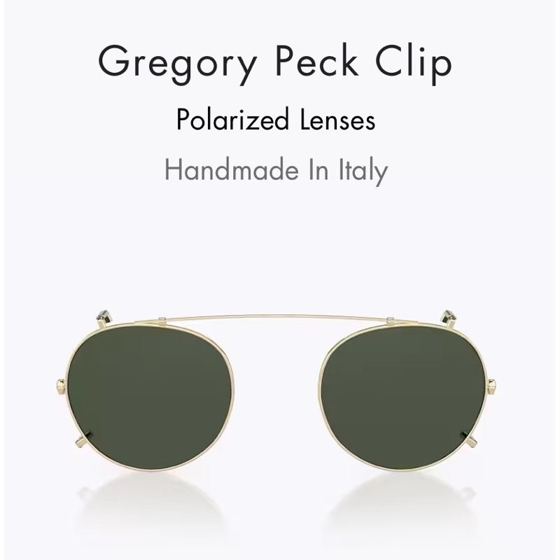 Oliver Peoples Gregory Peck clip-on Size 47