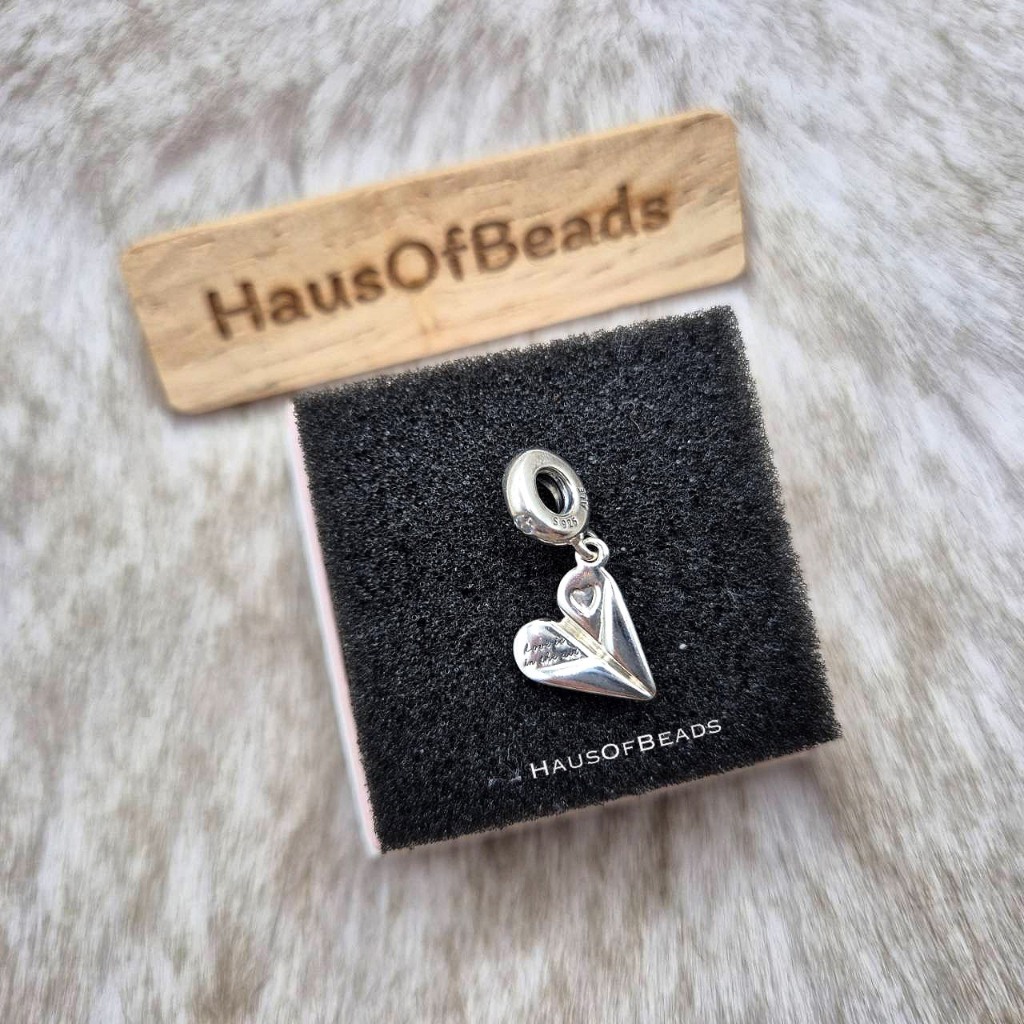 ⭐️ Pandora แท้ 100% พร้อมกล่อง ⭐️ ติ้งกำไลข้อมือ Heart Paper Plane