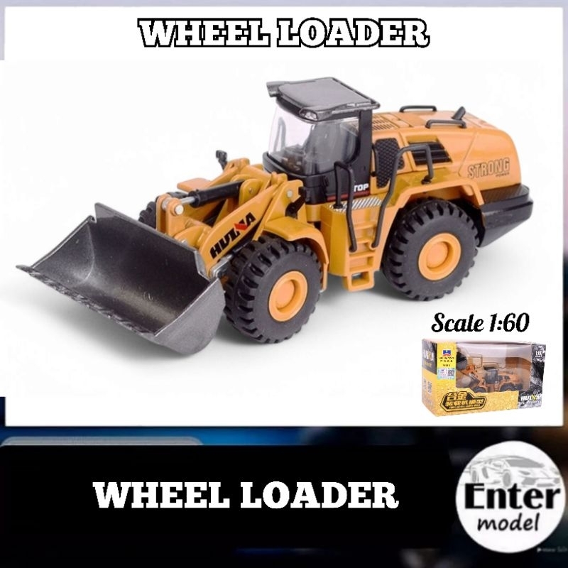 โมเดลรถตักล้อยาง รถเหล็ก เกรดพรีเมียม WHEEL LOADER สเกล 1/60 ยาว 15cm