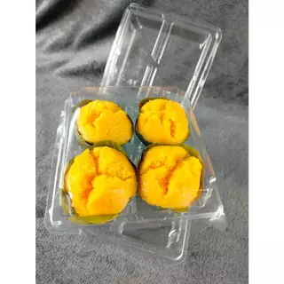 HiSo กล่องเบเกอรี 4ช่องใส DD-44 Lock ล็อคได้ (50ใบ) สำหรับใส่อาหาร ใส่ขนม