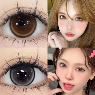 【ซื้อครบ2คู่แถม ยาหยอดตา+ดินสอเขียนคิ้ว】Midroo【FDA approved✅】Fog Brown/Grey-14.0mm เลนส์แฟชั่นเหมาะกับหน้าสด รายเดือน
