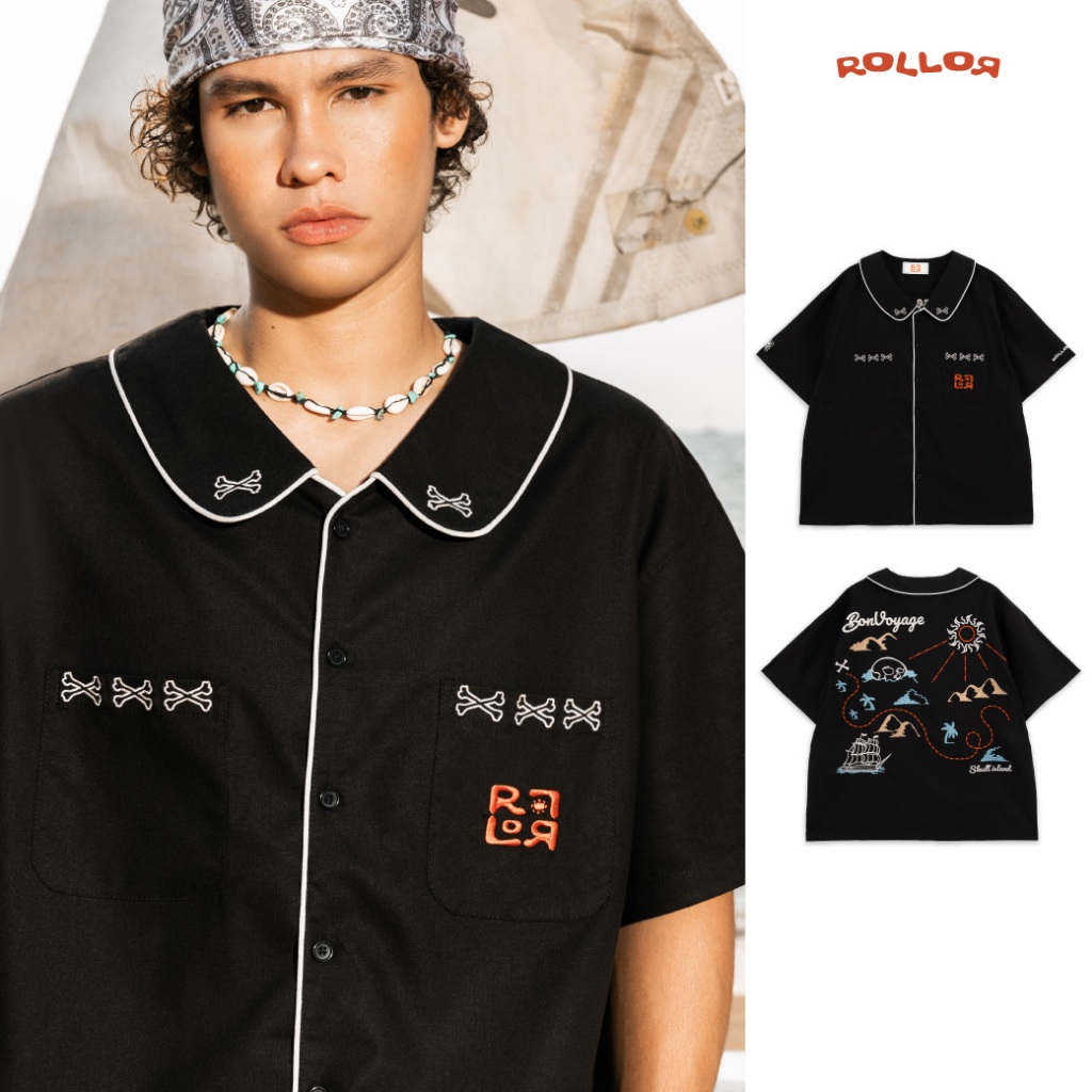 ROLLOR - เสื้อเชิ้ต แขนสั้น Oversize รุ่น BON VOYAGE